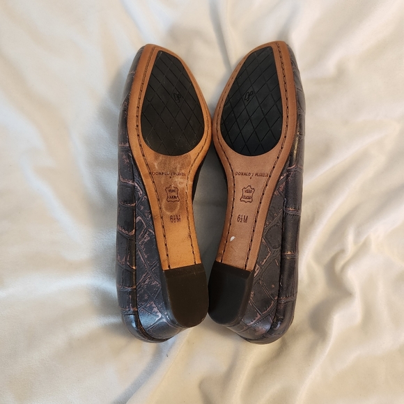 Donald J Pliner 6 1/2 Pisa croc square toe wedge slip on shoes - Picture 6 of 8